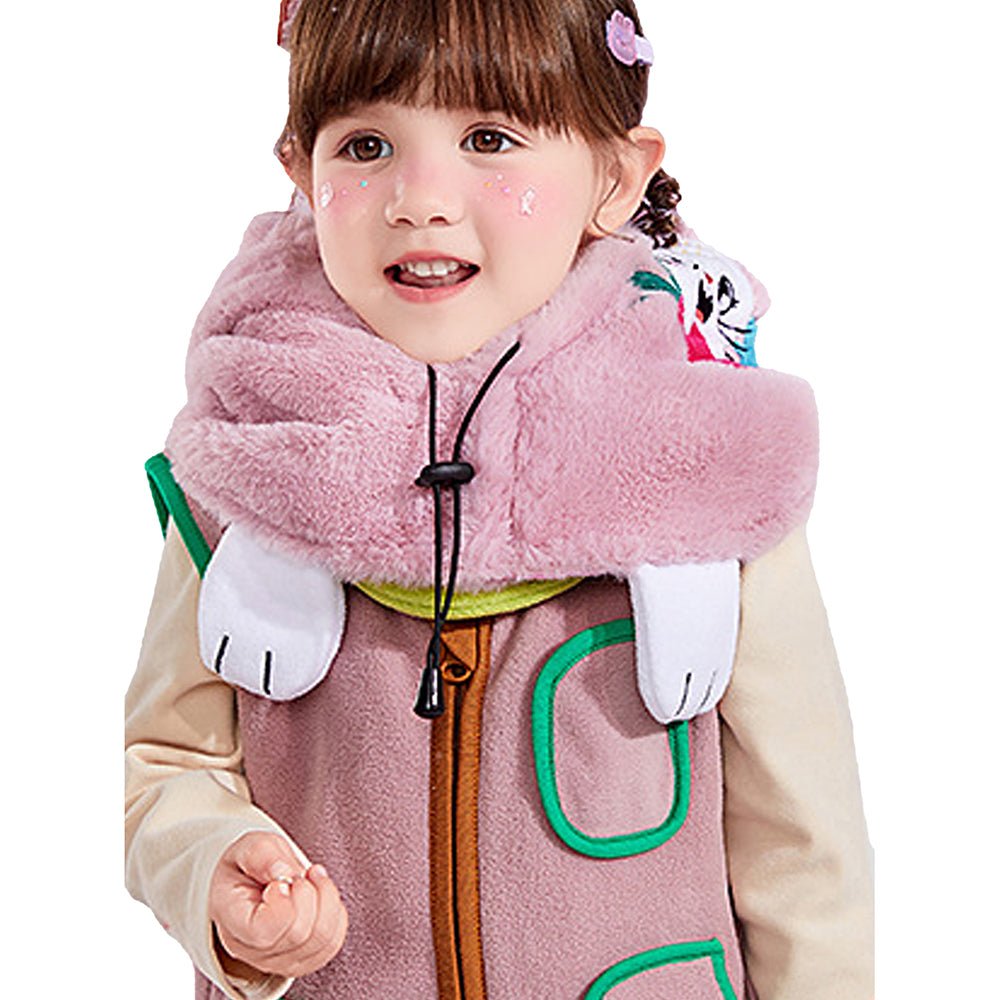 Pink Fur Rabbit theme Winter Cap covering Mouth, Neck and Head - Little Surprise BoxPink Fur Rabbit theme Winter Cap covering Mouth, Neck and Head