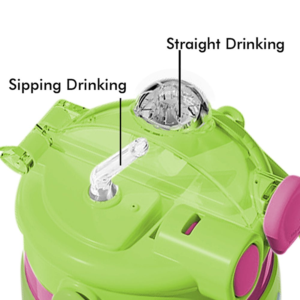 Pink & Green 2 way Lid Style Moco Kids Water, 600 ml - Little Surprise BoxPink & Green 2 way Lid Style Moco Kids Water, 600 ml