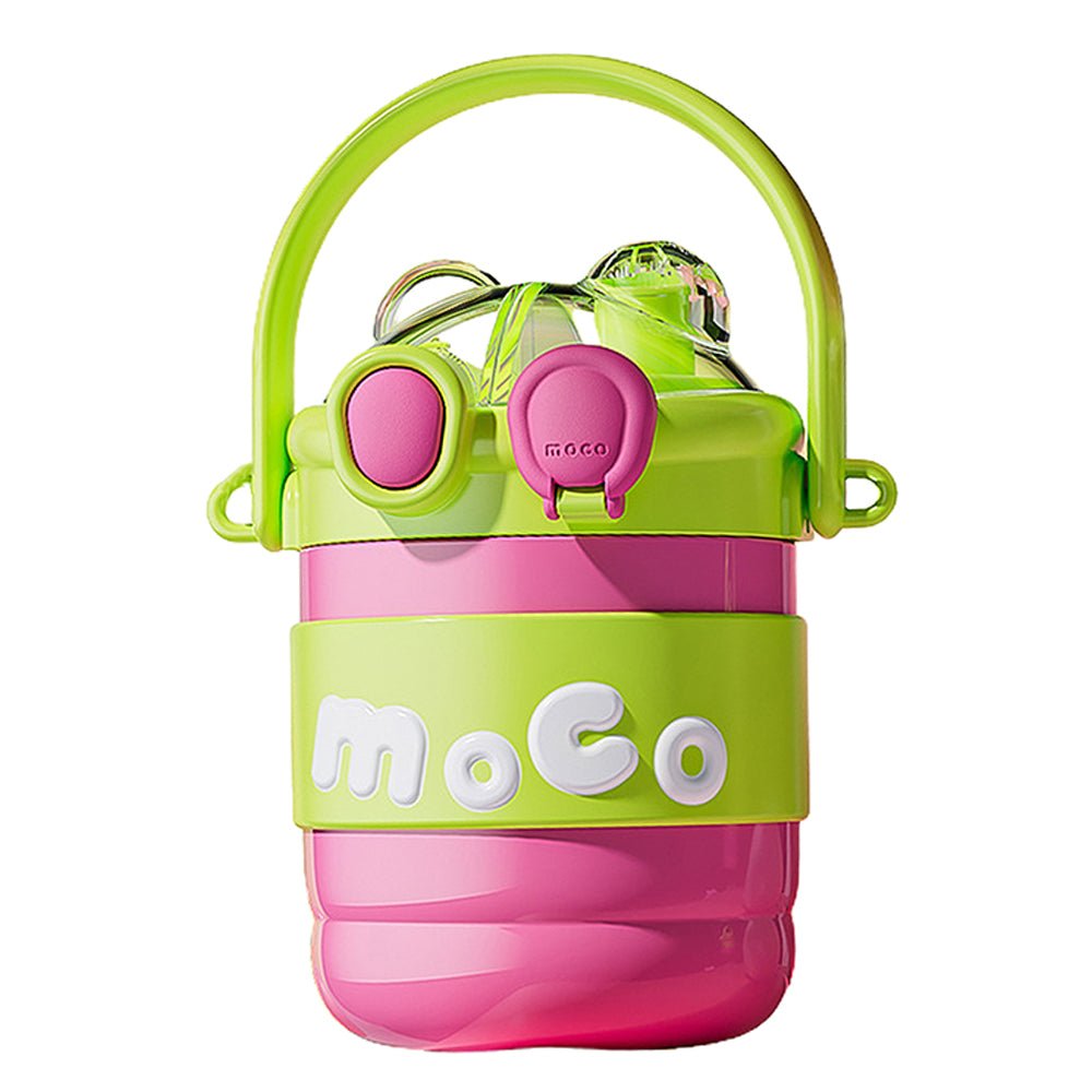 Pink & Green 2 way Lid Style Moco Kids Water, 600 ml - Little Surprise BoxPink & Green 2 way Lid Style Moco Kids Water, 600 ml