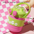 Pink & Green 2 way Lid Style Moco Kids Water, 600 ml - Little Surprise BoxPink & Green 2 way Lid Style Moco Kids Water, 600 ml