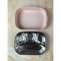 Pink Icecream Drip Big Size Stainless Steel Lunch Box, 1300ml - Little Surprise BoxPink Icecream Drip Big Size Stainless Steel Lunch Box, 1300ml