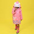 Pink Monkey Knee Length Raincoat for Kids - Little Surprise BoxPink Monkey Knee Length Raincoat for Kids