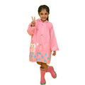 Pink Monkey Knee Length Raincoat for Kids - Little Surprise BoxPink Monkey Knee Length Raincoat for Kids