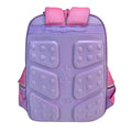 Pink & Purple Crest Design School Backpack for Kids - Little Surprise BoxPink & Purple Crest Design School Backpack for Kids