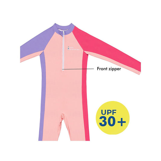 Pink Tri Colour Super Sport Swimwear for Toddlers & Kids with UPF 30+ - Little Surprise BoxPink Tri Colour Super Sport Swimwear for Toddlers & Kids with UPF 30+