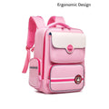 Pink with White Flap Ergonomic Anti gravity Shock absorption School Backpack for Kids - Little Surprise BoxPink with White Flap Ergonomic Anti gravity Shock absorption School Backpack for Kids