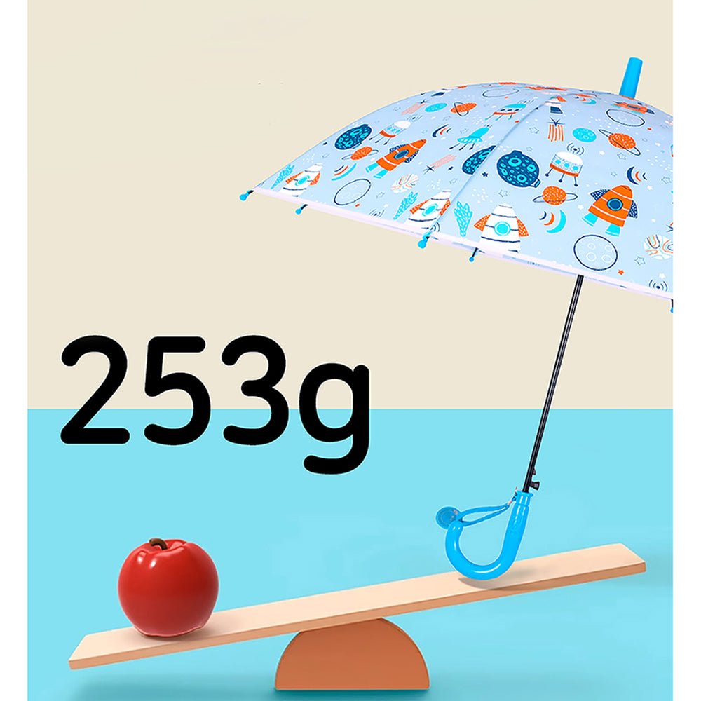 Planet Space theme Blue & Orange Umbrella for Kids - Little Surprise BoxPlanet Space theme Blue & Orange Umbrella for Kids