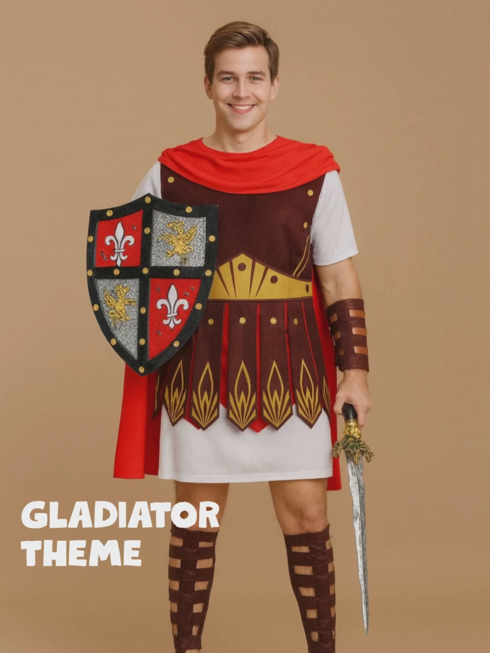 Gladiator theme , Adult Halloween Costume Fancy Dress Up