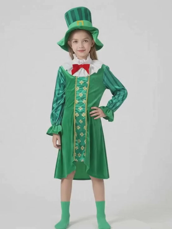 St.Patricks Day costume for Girls,Kids Halloween Costume Dress Up