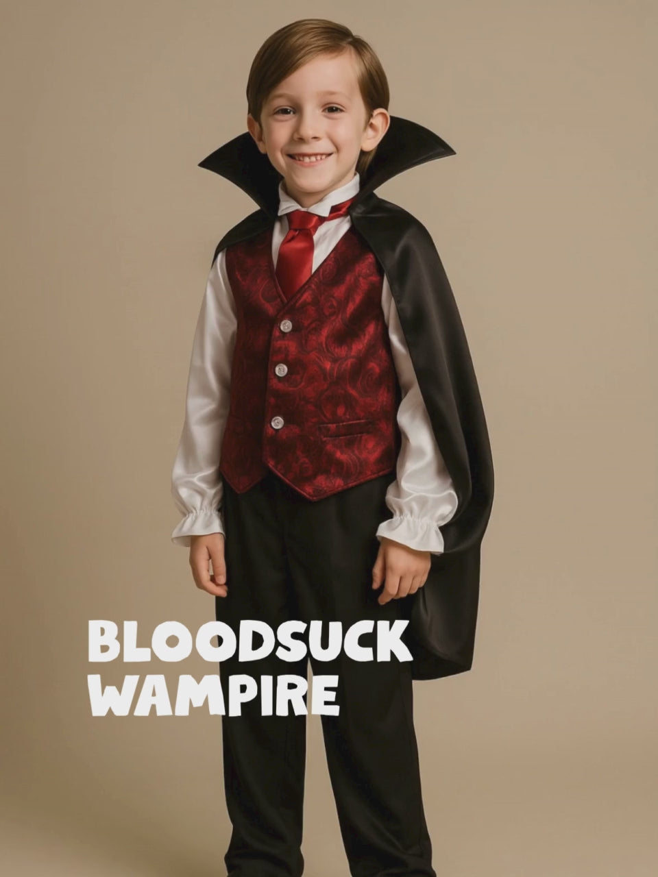 Bloodsuck Vampire ,Kids Halloween Costume Fancy Dress Up