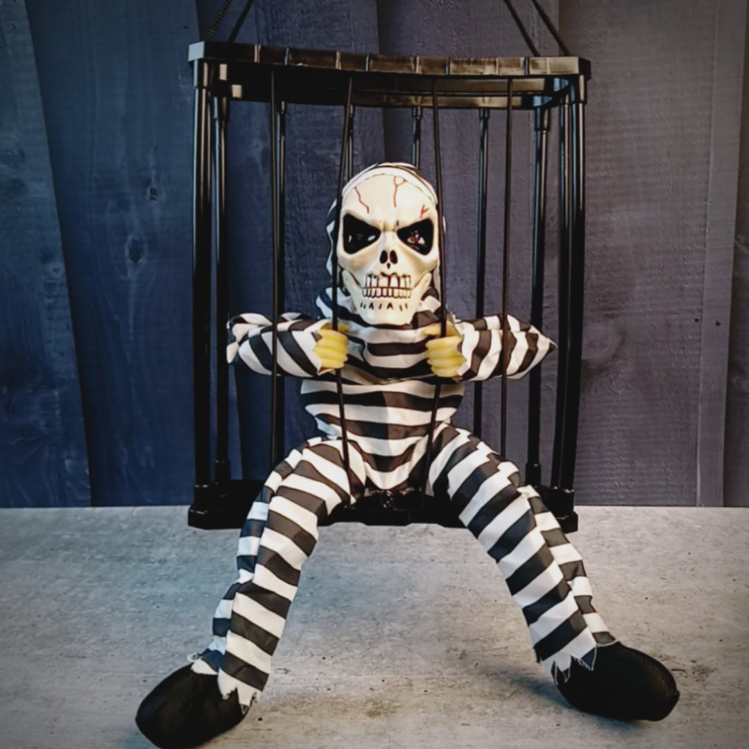 Remove me out  Prisoner Skeleton,  Light up Halloween Décor