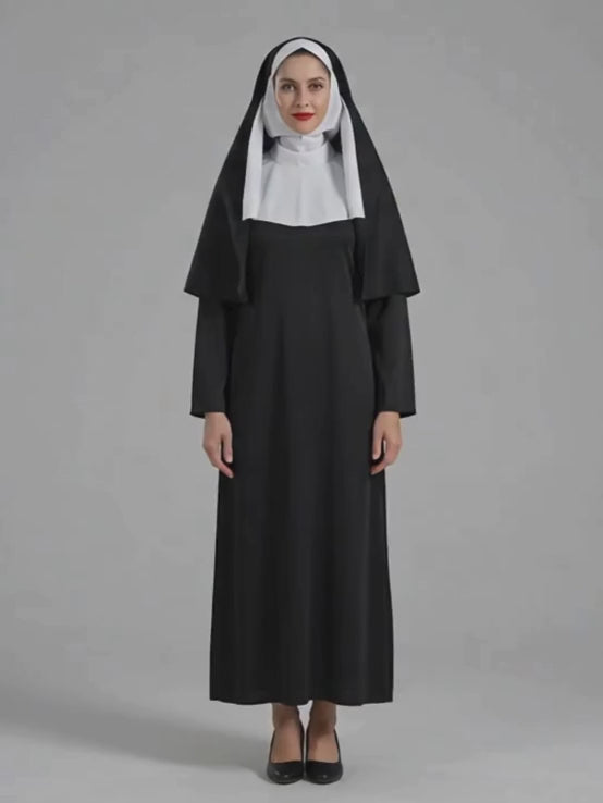 The Nun Adults Halloween Costume Fancy Dress Up