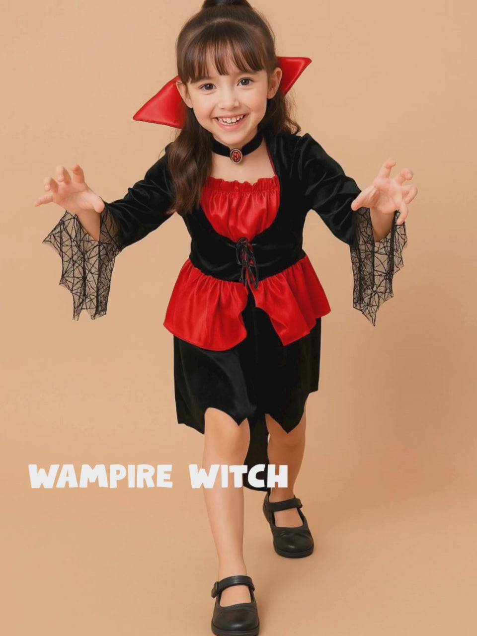 Vampire Witch Theme Kids Halloween Costume