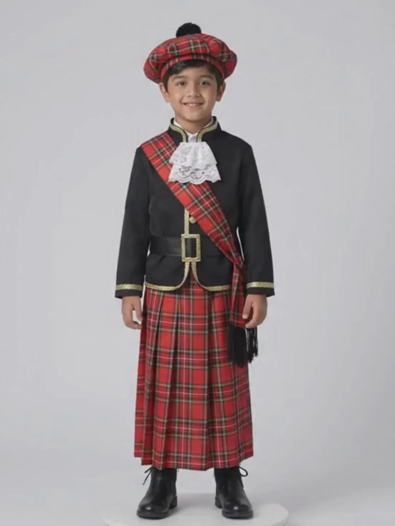 Traditional Scottish Citizen, Kids Halloween Costume Fancy Dress Up