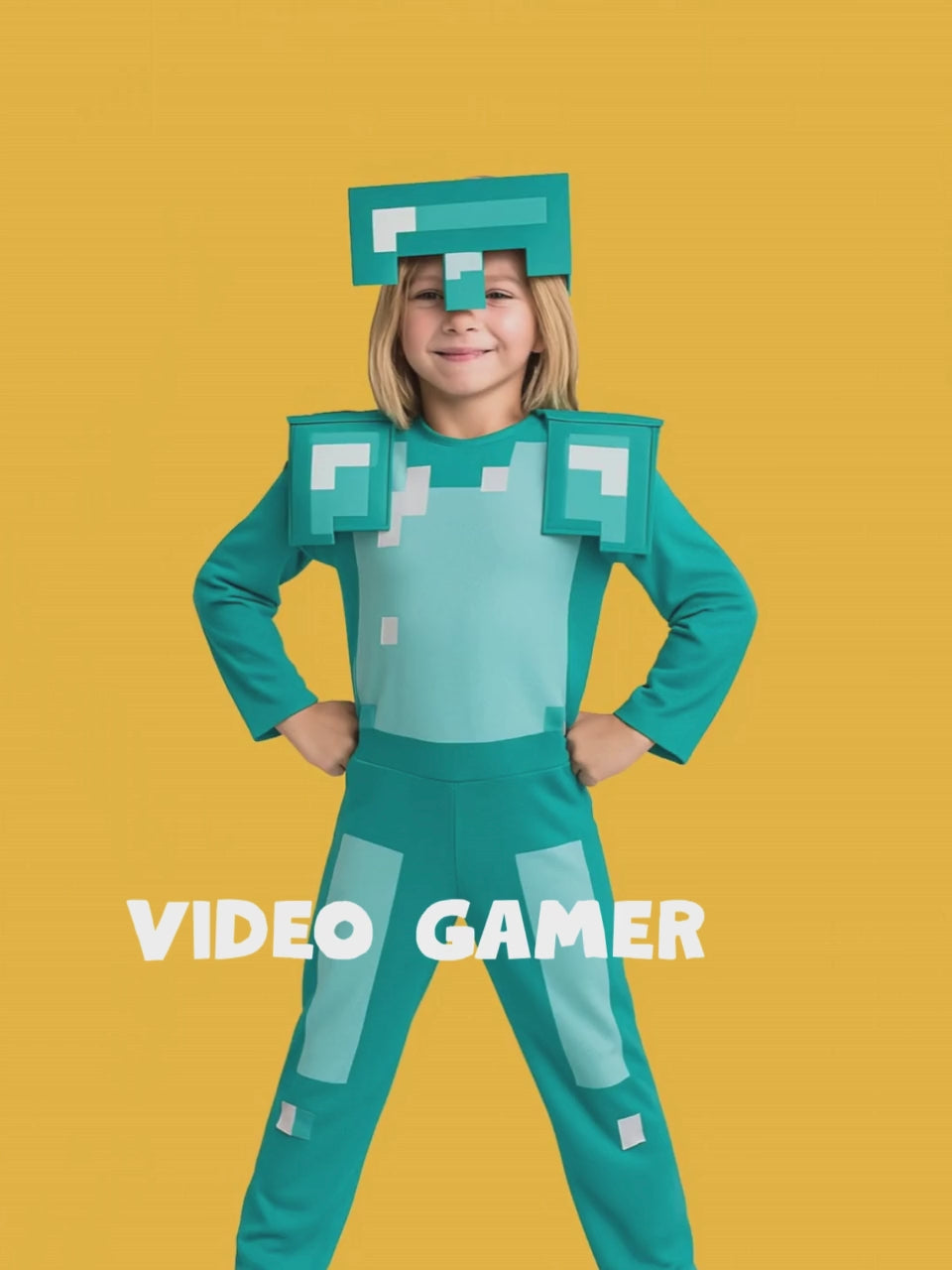 Minecraft Gamer costume,Kids Halloween Costume Fancy Dress Up