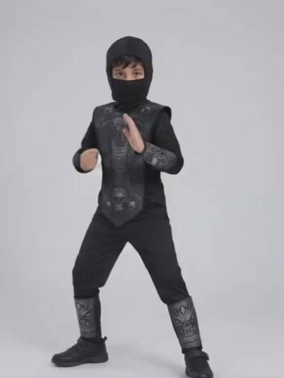 Black Viper Ninja, Kids Halloween Costume Fancy Dress Up