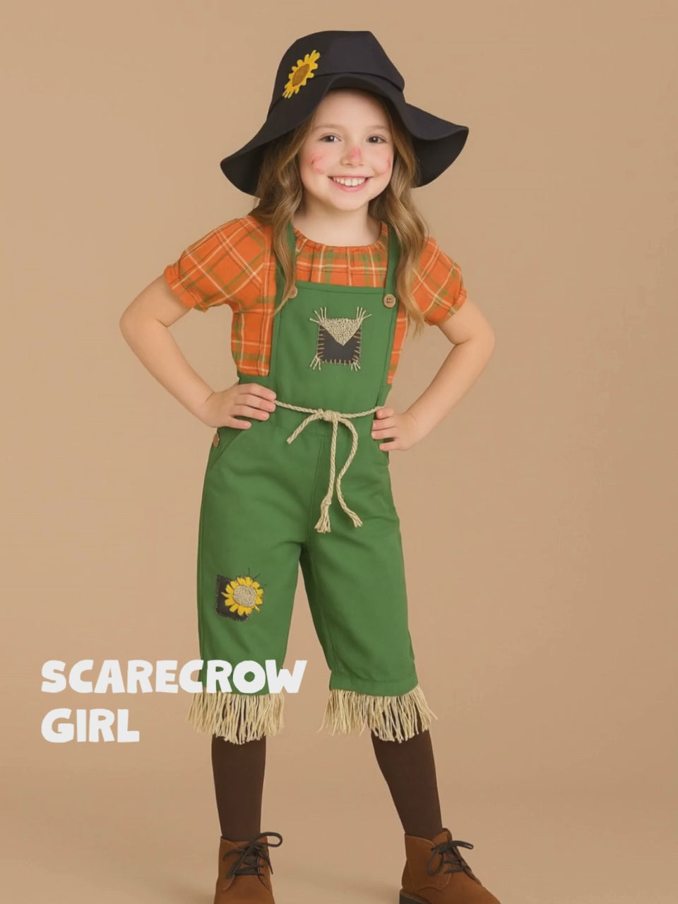 Scarecrow Girl, Halloween Costume Fancy Dress Up