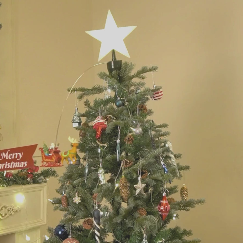 Santa Sleigh rotating Christmas Tree animated Topper