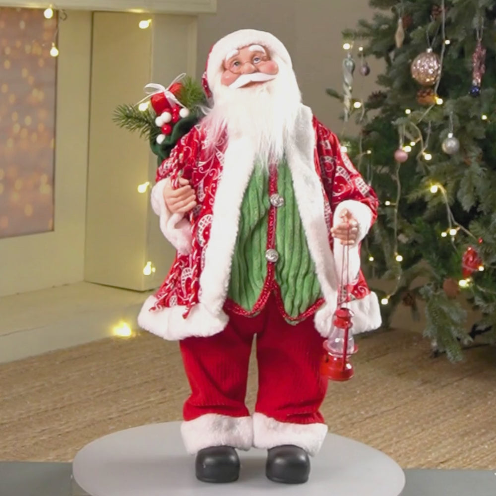 Red & Green robe Moving Face Musical christmas Santa Home and Table Décor