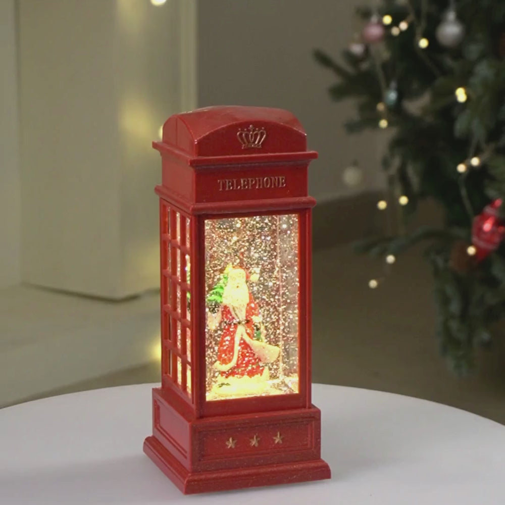 London Booth Santa flying robe, Musical Glitter Water Light, Christmas Lantern
