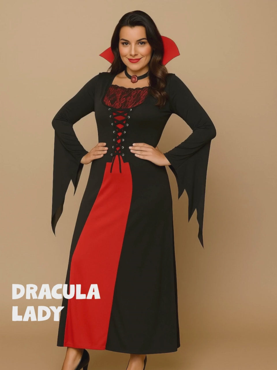 Dracula Lady Halloween costume Fancy Dress Up