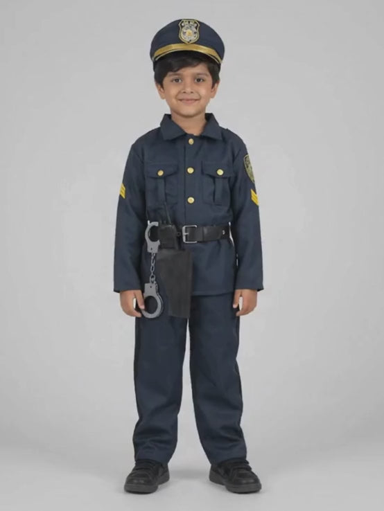 Police Kids Halloween Costume Fancy Dress Up