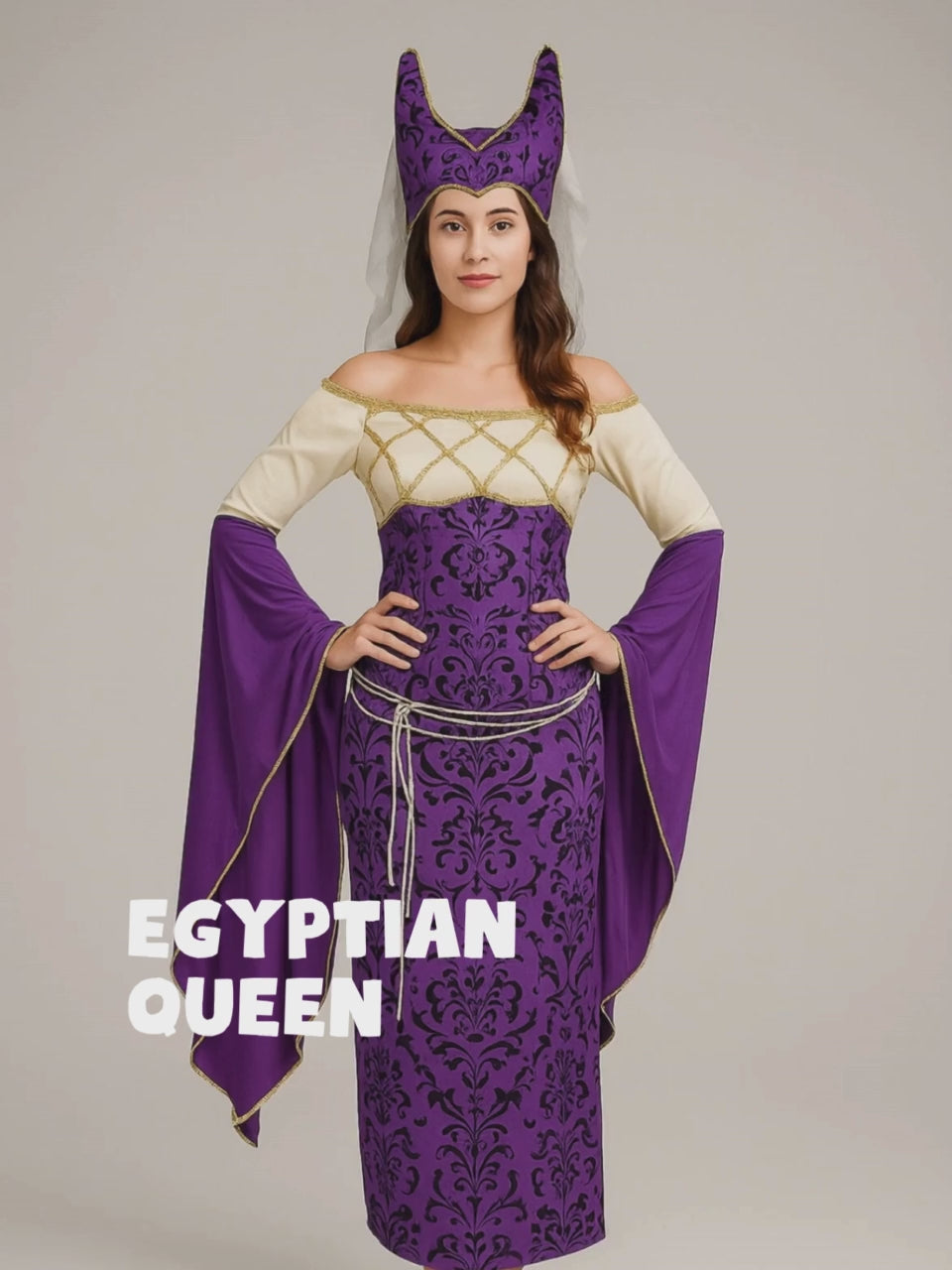 Egyptian Queen Cleopatra themed Adults Halloween Costume Dress Up