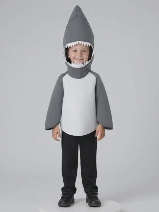 Grey Baby Shark , Kids Halloween Costume Fancy Dress Up
