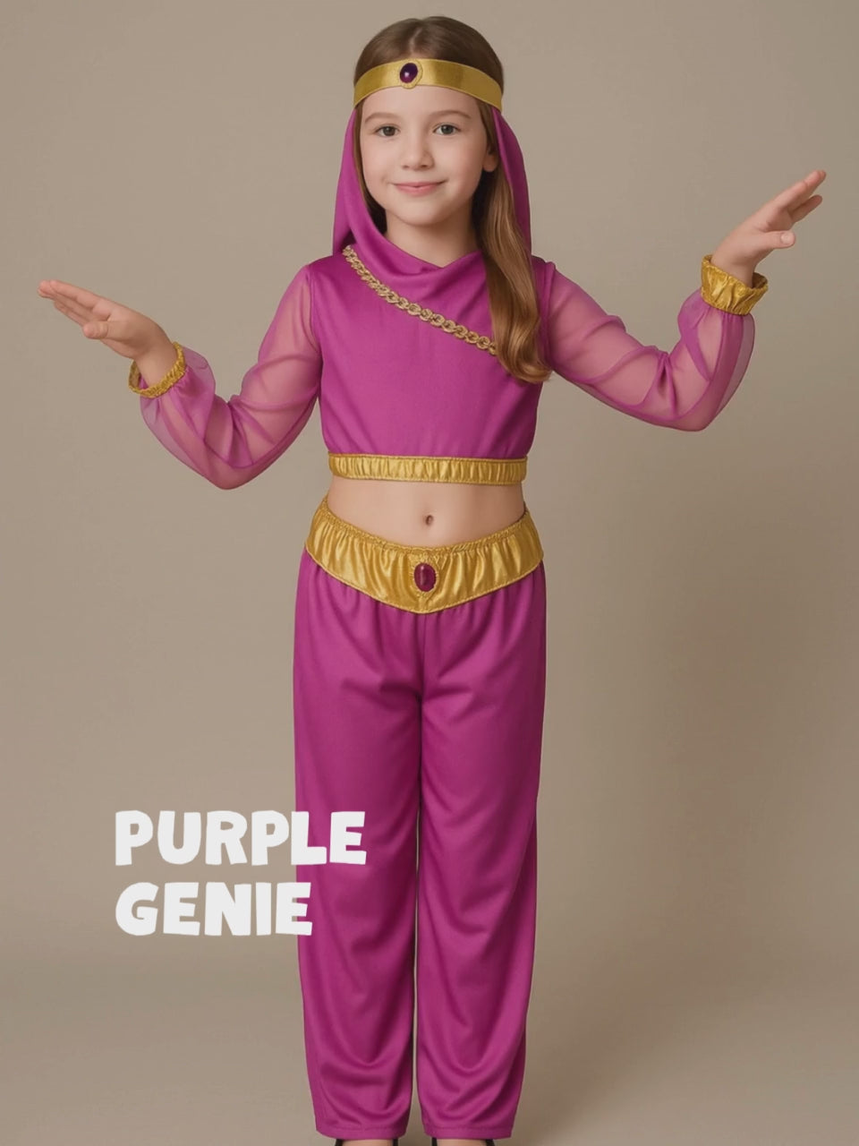 Purple Genie, Kids Halloween Costume Fancy Dress Up