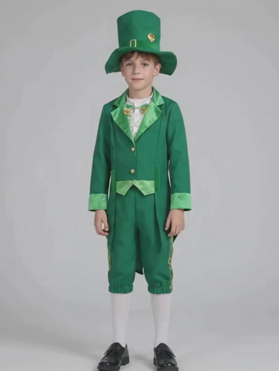 St.Patricks Day costume for Boys,Kids Halloween Costume Dress Up