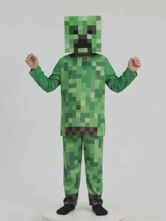 Videogame Creeper , Kids Halloween Costume Fancy Dress Up