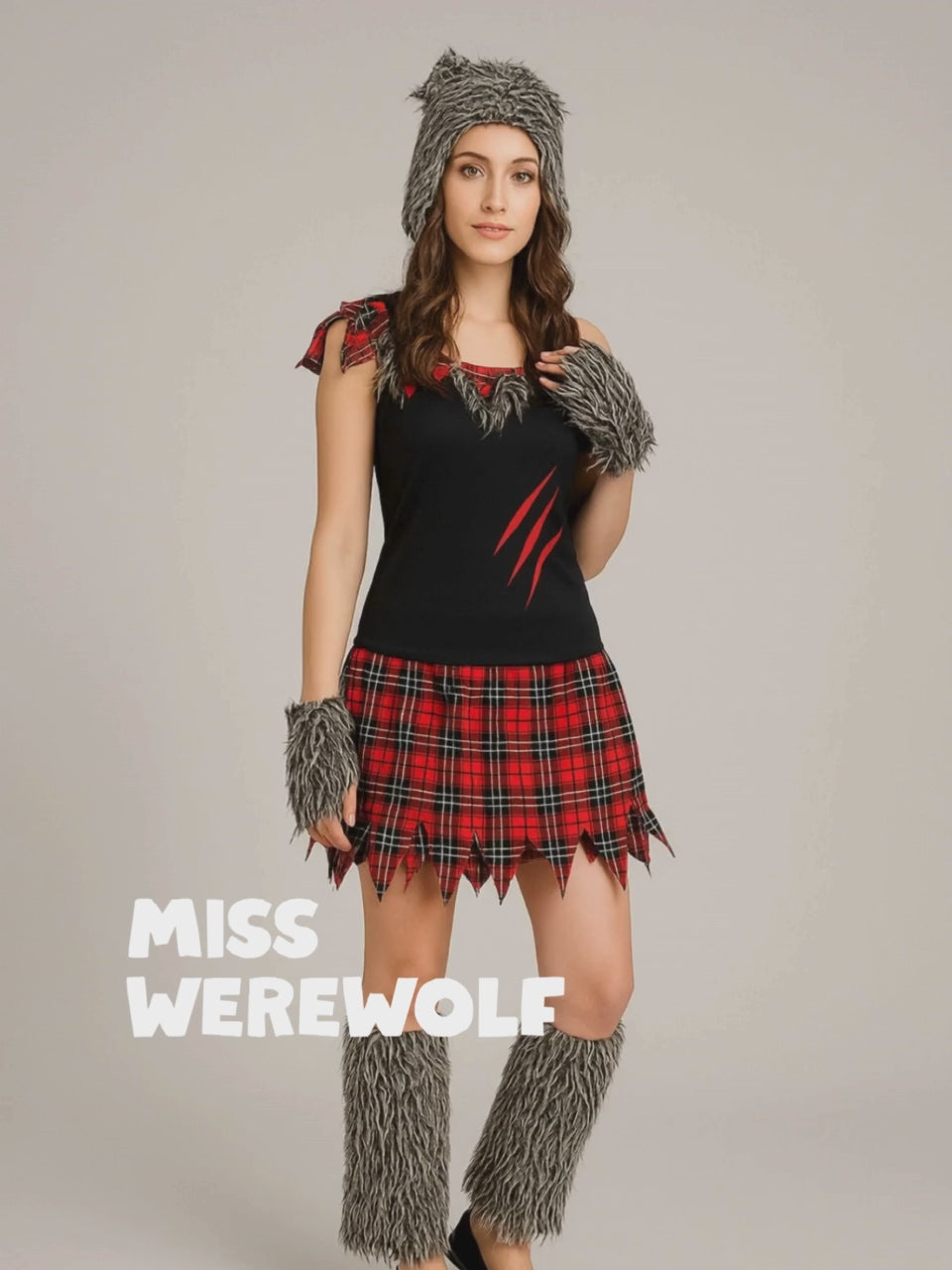 Miss Werewolf Adults Halloween Costume Dress Up