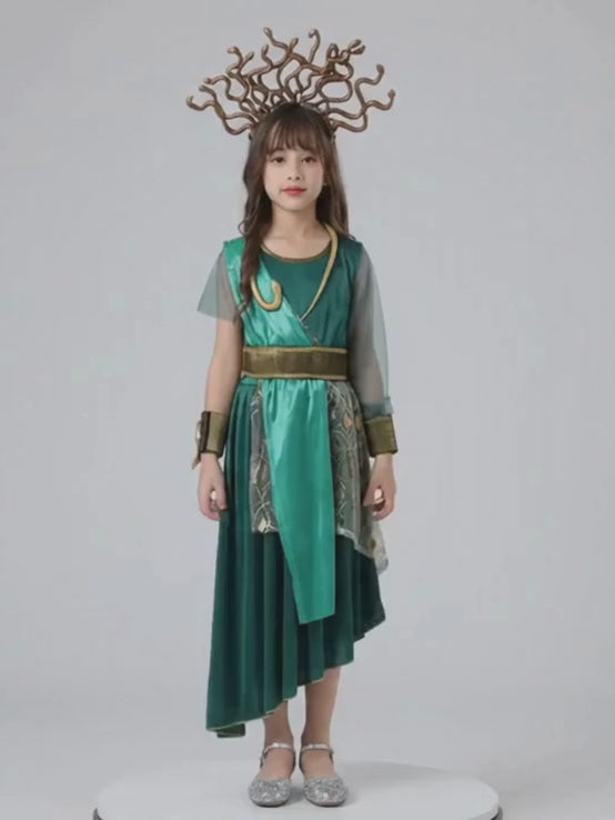 Forest Snake Queen Kids Halloween Costume Dress Up