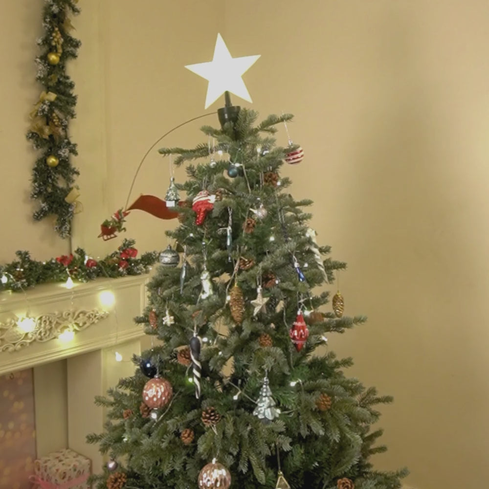 Three Elves rotating Christmas Tree animated Topper