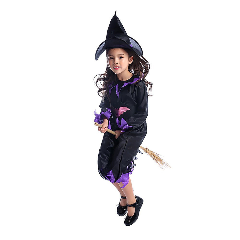 Purple Bat Witch Kids Halloween Costume - Little Surprise BoxPurple Bat Witch Kids Halloween Costume