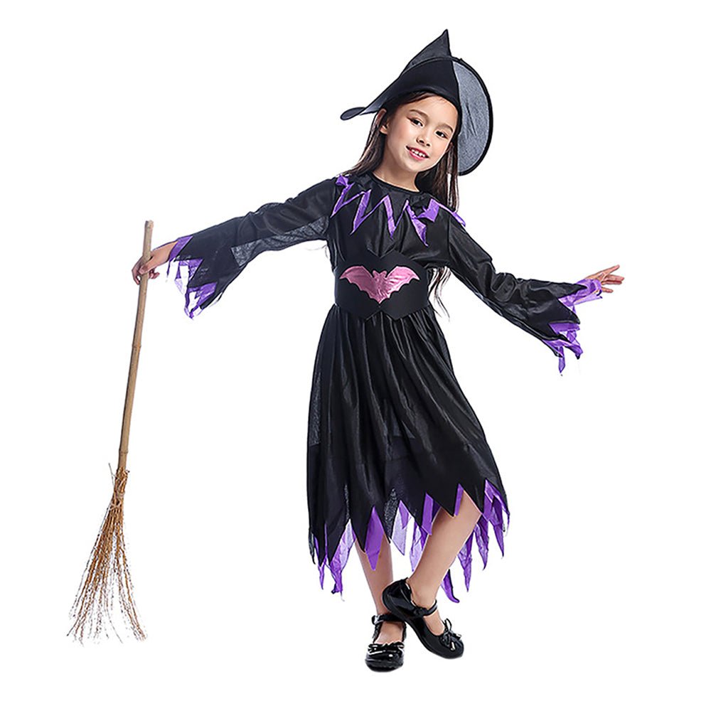 Purple Bat Witch Kids Halloween Costume - Little Surprise BoxPurple Bat Witch Kids Halloween Costume