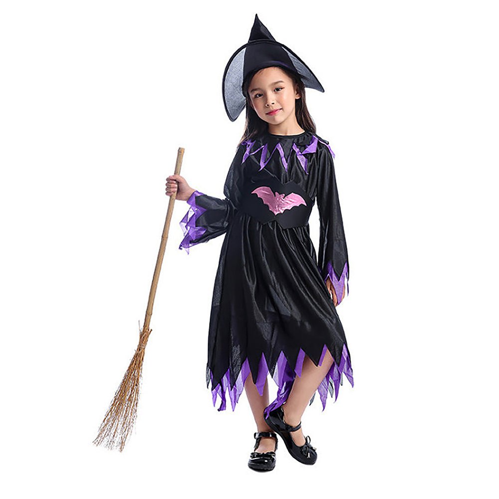 Purple Bat Witch Kids Halloween Costume - Little Surprise BoxPurple Bat Witch Kids Halloween Costume