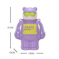 Purple Happy Ted Stainless Steel water Bottle for Kids, 450ml - Little Surprise BoxPurple Happy Ted Stainless Steel water Bottle for Kids, 450ml