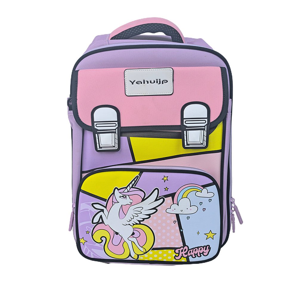 Purple Happy Unicorn School Backpack for Kids - Little Surprise BoxPurple Happy Unicorn School Backpack for Kids