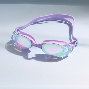 Purple Hologram UV protected Unisex Swimming Goggles for Kids and Teens - Little Surprise BoxPurple Hologram UV protected Unisex Swimming Goggles for Kids and Teens