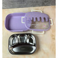 Purple Icecream Drip Big Size Stainless Steel Lunch Box, 1300ml - Little Surprise BoxPurple Icecream Drip Big Size Stainless Steel Lunch Box, 1300ml