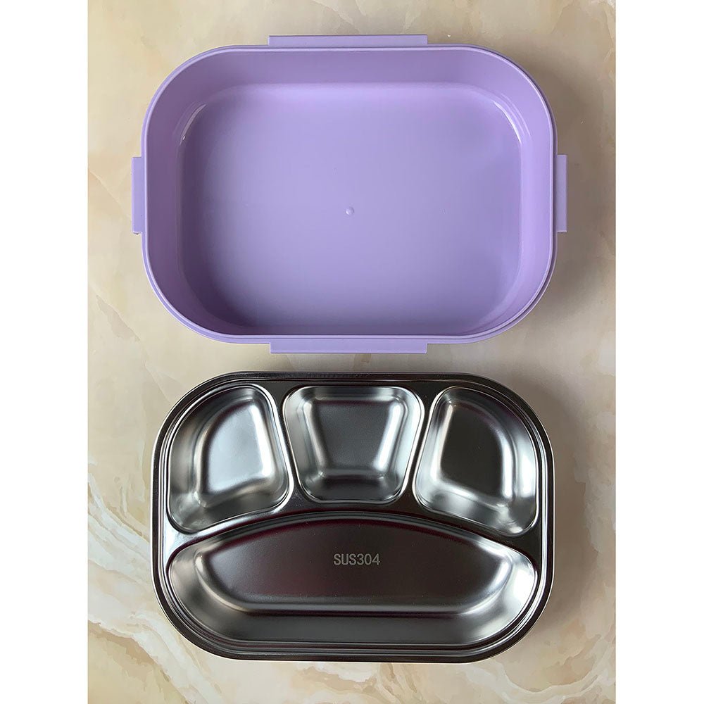 Purple Icecream Drip Big Size Stainless Steel Lunch Box, 1300ml - Little Surprise BoxPurple Icecream Drip Big Size Stainless Steel Lunch Box, 1300ml