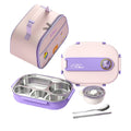 Purple Teddy Big Size Size Stainless Steel Lunch Box with Lunch Bag - Little Surprise BoxPurple Teddy Big Size Size Stainless Steel Lunch Box with Lunch Bag