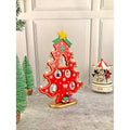 Red DIY Wooden Christmas Tree with LED Light, Christmas Table Décor - Little Surprise BoxRed DIY Wooden Christmas Tree with LED Light, Christmas Table Décor