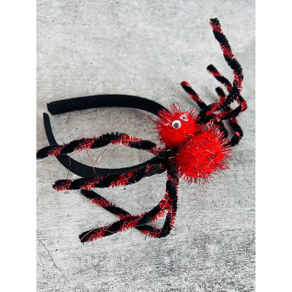 Red Spider themed Long Tentacles Headband Unique Halloween Party Hair Accessory - Little Surprise BoxRed Spider themed Long Tentacles Headband Unique Halloween Party Hair Accessory