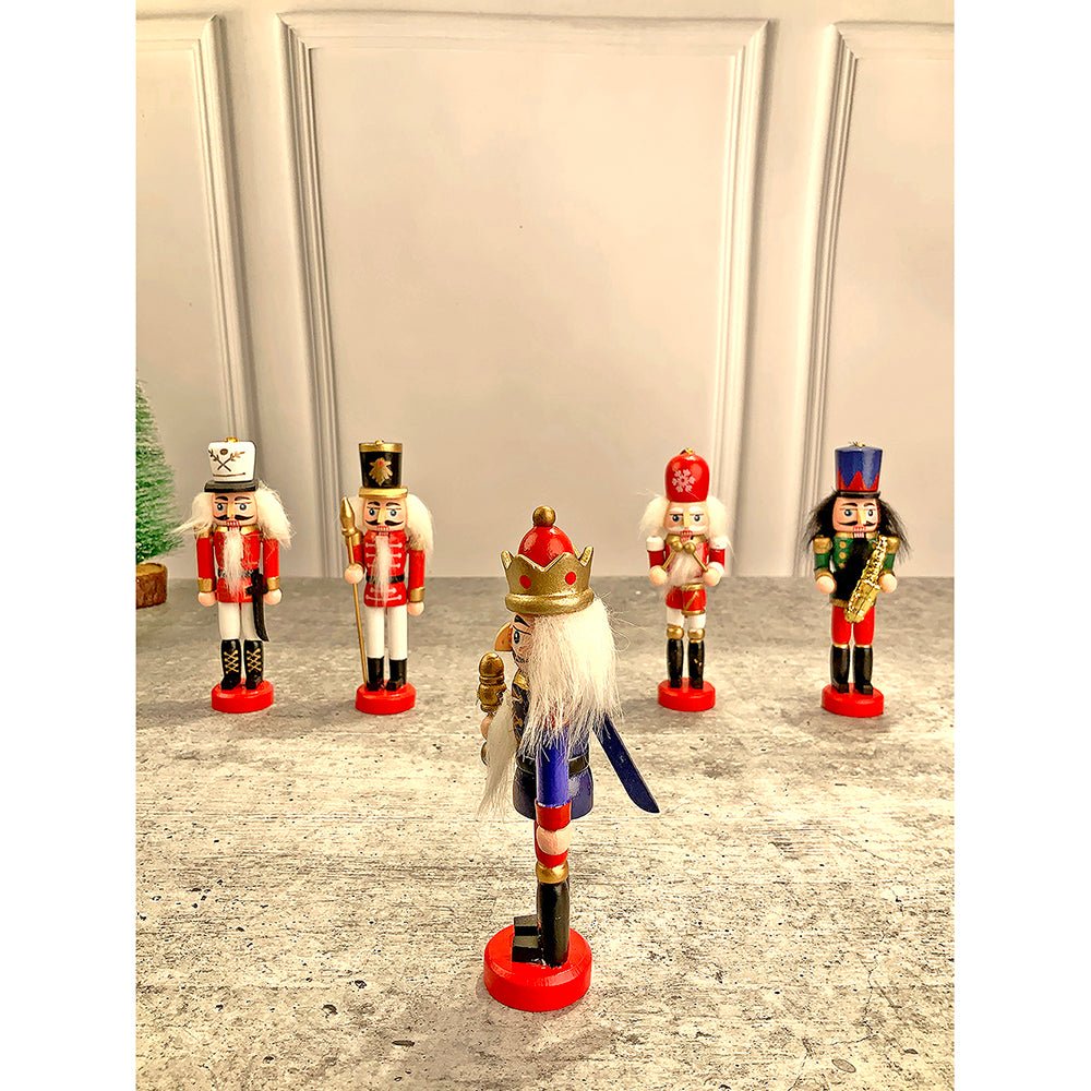 Royal theme, set of 5 wooden Nutcrackers , Christmas Tree Ornaments - Little Surprise BoxRoyal theme, set of 5 wooden Nutcrackers , Christmas Tree Ornaments