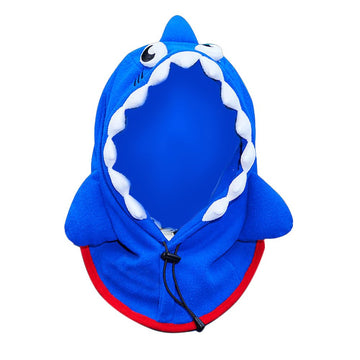 Shark Penguin theme Fleece Winter Cap covering Mouth, Neck and Head - Little Surprise BoxShark Penguin theme Fleece Winter Cap covering Mouth, Neck and Head