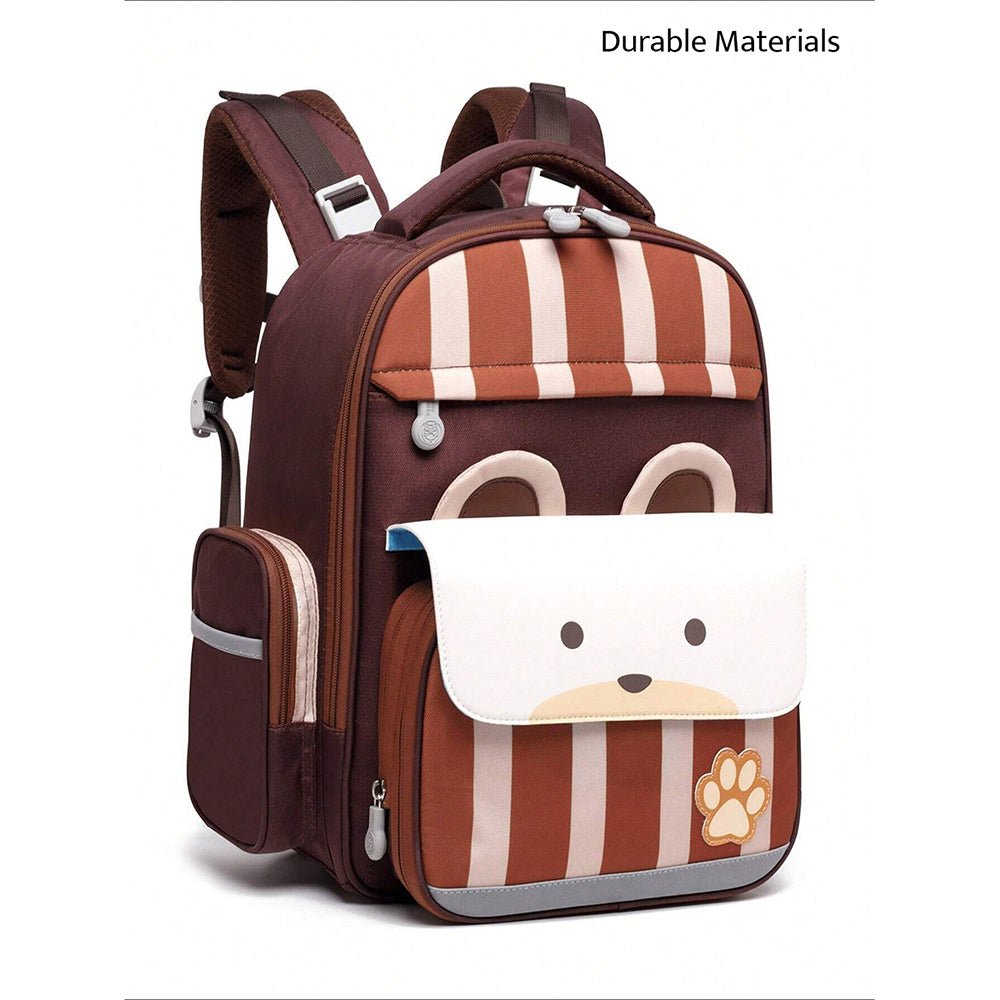 Shiny Brown Bear Lunchbag and Ergonomic School Backpack for Kids.(2 pcs set) - Little Surprise BoxShiny Brown Bear Lunchbag and Ergonomic School Backpack for Kids.(2 pcs set)