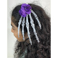 Skeleton hand Unique Hair Accessory for Halloween Party ,Purple - Little Surprise BoxSkeleton hand Unique Hair Accessory for Halloween Party ,Purple