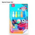 Soccer Theme Blue 4pcs Stationery Case set - Little Surprise BoxSoccer Theme Blue 4pcs Stationery Case set